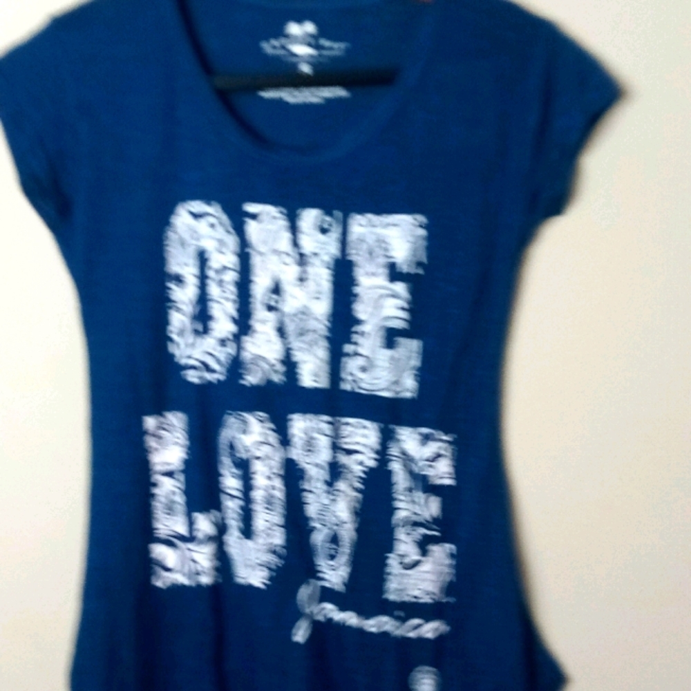 Groovy Bay Jamaica One Love Navy Tee Top S